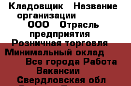 Кладовщик › Название организации ­ O’stin, ООО › Отрасль предприятия ­ Розничная торговля › Минимальный оклад ­ 17 200 - Все города Работа » Вакансии   . Свердловская обл.,Верхняя Пышма г.